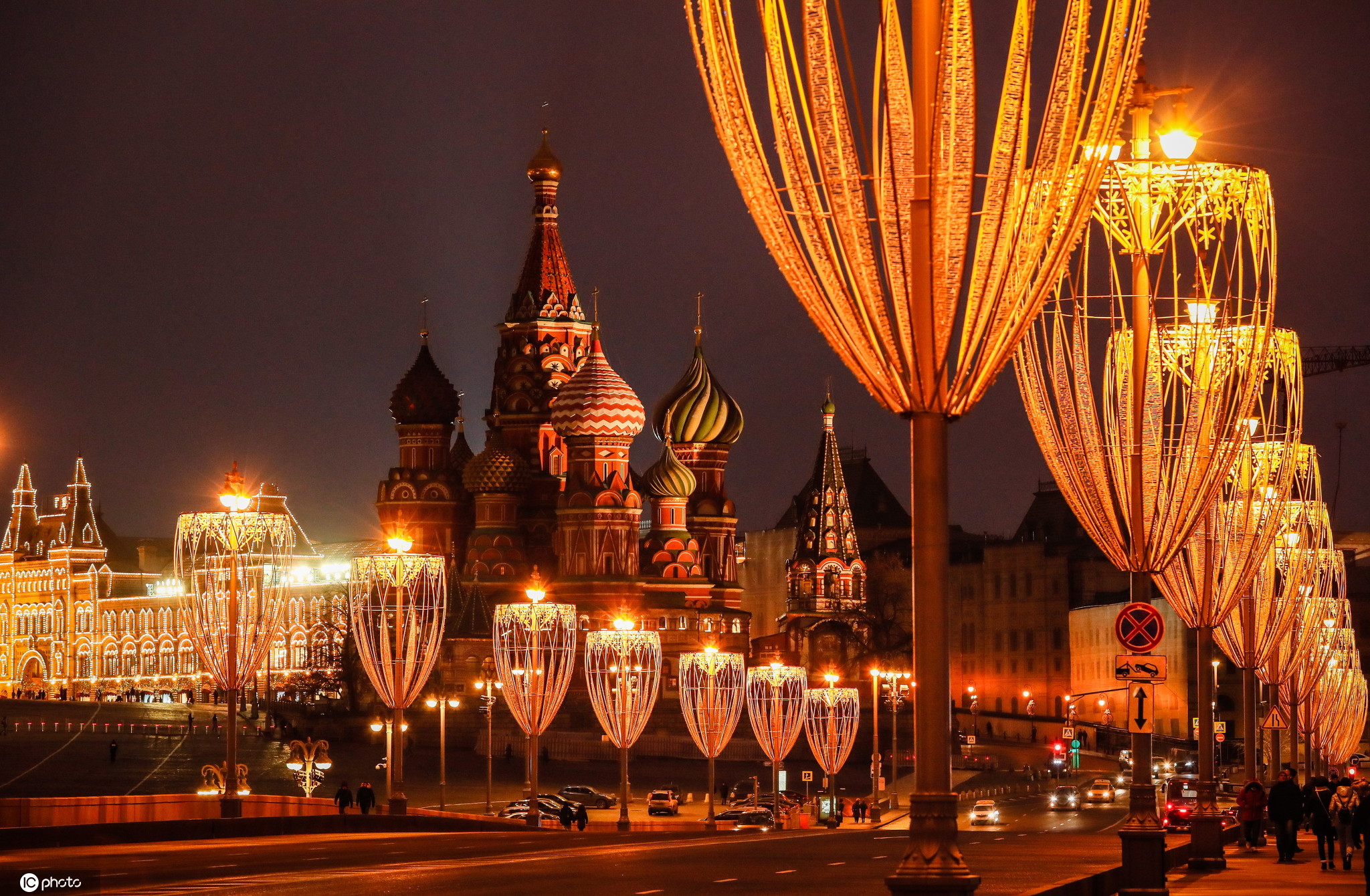 俄罗斯莫斯科圣诞新年灯饰美轮美奂