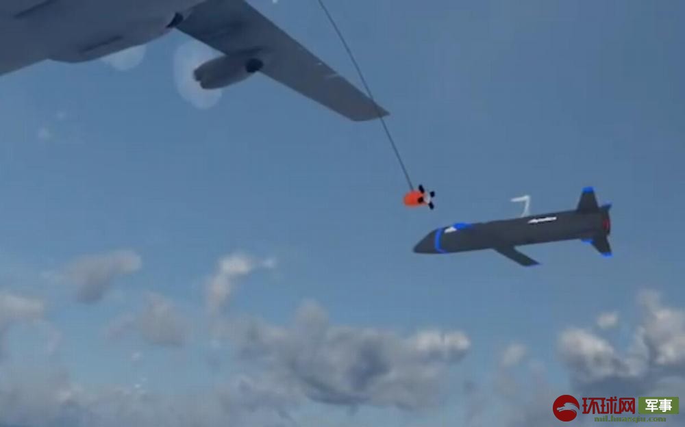 C-130运输机回收X-61A无人机模拟动画