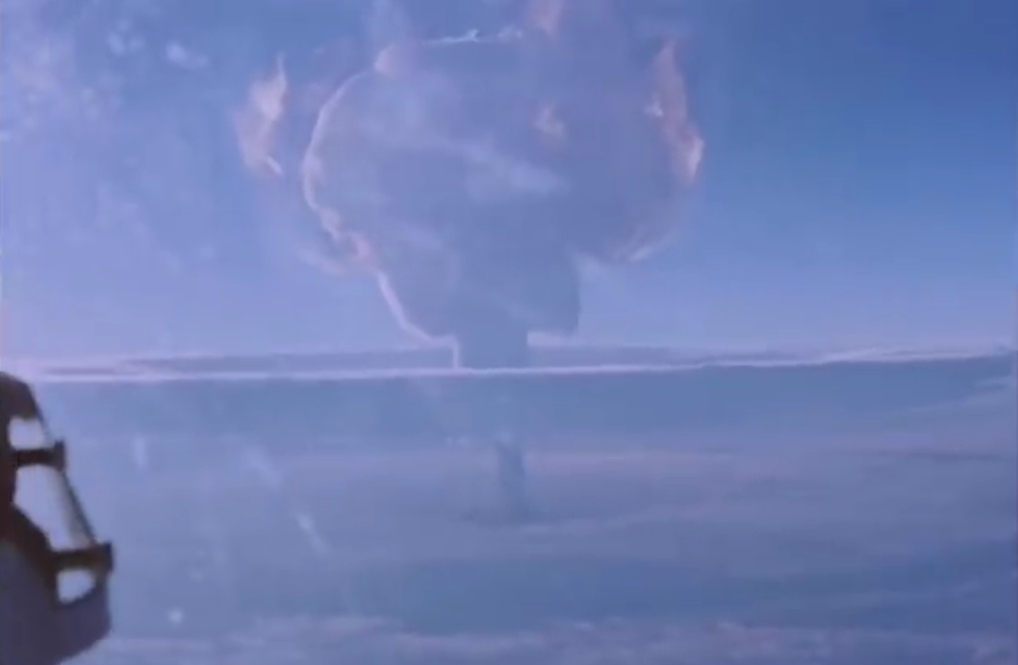 苏联飞机在高空拍摄到的蘑菇云