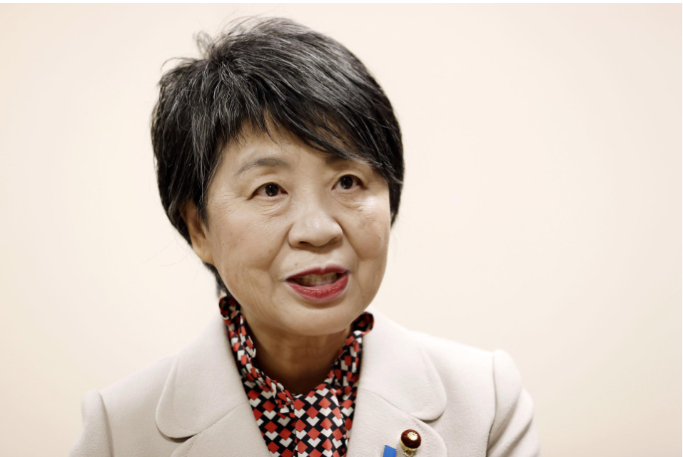 2023年11月10日,日本外相上川阳子在东京接受采访 图自日媒