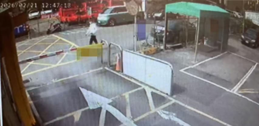 台北市一家医美诊所发生枪击案，枪手身影被曝光。图源：台湾“东森新闻云”